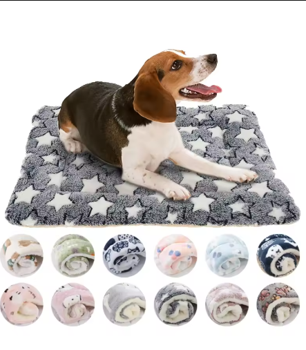Flannel Pet Sleeping Mat Dog Bed Cat Litter Puppy Bed Dog Sofa Lovely Mattress Cushion for Small Large Dog Blanket For Winter