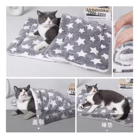 Flannel Pet Sleeping Mat Dog Bed Cat Litter Puppy Bed Dog Sofa Lovely Mattress Cushion for Small Large Dog Blanket For Winter