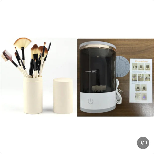 MAX Pro Ultrasonic Makeup Brush Cleaner Machine – Automatic Deep Clean & Sanitize Station for Brushes & Sponges