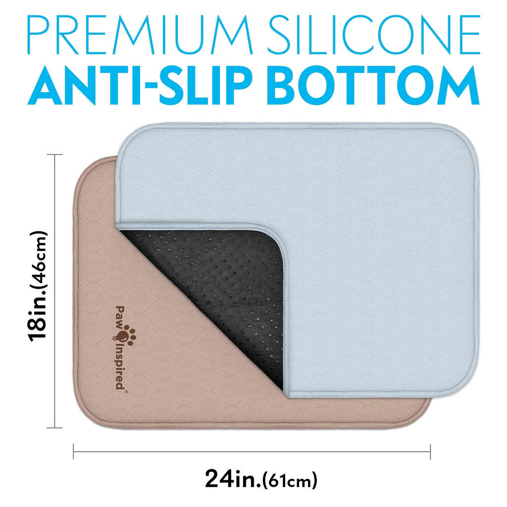 Ultimate 2-Pack Washable Dog Crate Pads - 24" x 18" Waterproof Mats for 24" Kennels | Comfortable & Leakproof Protection for Your Pet