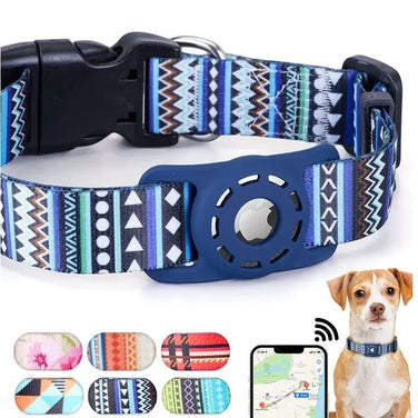 Apple AirTag Collar for Pets – Digital Printing Custom Dog Collar with AirTag Holder for GPS-Free Tracking