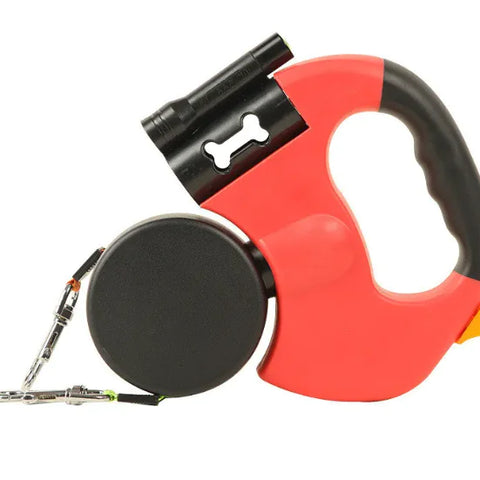 Double Dog Leash for 2 Dogs – Tangle-Free, Adjustable Bungee Dual Leash with Waist Belt for Running & Walking
